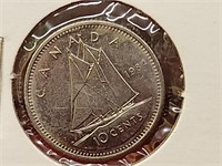 1984 Canada 10 Cent Coin AU-50