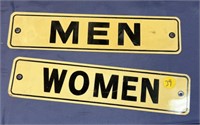 Women’s and men bathroom signs vintage