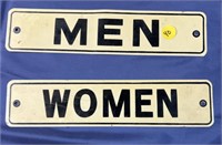 Men and women bathroom signs