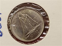 1989 Canada 10 Cent Coin AU-50