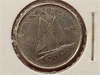 1988 Canada 10 Cent Coin AU-50