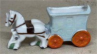 Horse and carriage figuring made in Japan