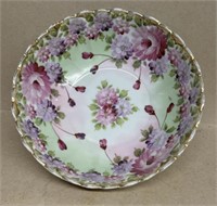 Hand painted flower bowl