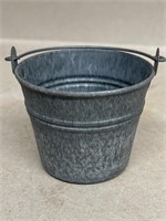 Galvanized bucket, miniature