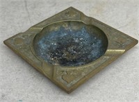 Brass ashtray w/ card symbols