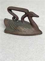 Cast-iron swan, miniature iron