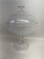 Covered glass compote