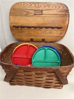 Wov-n-wood picnic basket