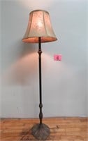 Antique Brass Base Floor Lamp 58"T