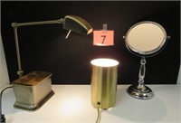 Lights w/ Adjustable Desk Lamp & Mirror