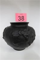 1930's Tiffin Black  Amethyst Satin Glass Bowl