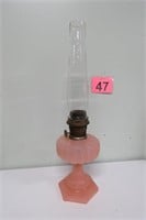 Aladdin Rose Glass 24" Lamp - Vintage