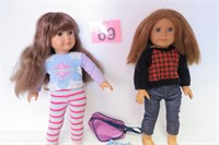 Pair Of American Girl Dolls & Accessories