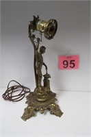 Brass Blacksmith Lamp 15" Tall