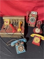 Antique toy telephones