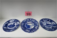 Rochester NY Theme Blue China Plates