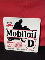 Mobile D vacuum, oil, company, metal sign