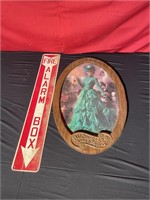 Budweiser picture & fire alarm box sign metal