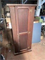 Oak gun cabinet 57” tall 25” wide 12” deep