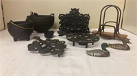 Cast Iron ducks, Trivets, Pots & more