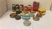 Pennzoil, shoe polish and other advertising tins