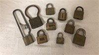 Brass padlock lot - Take, Reese, Fraim & more