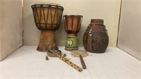 Handmade tribal art, & instruments drums & more