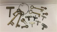 Skeleton & Clock keys - some brass