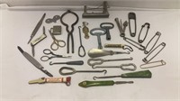 Small collectibles - button hooks, openers & more