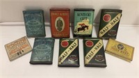 9 Vintage advertising tobacco tins