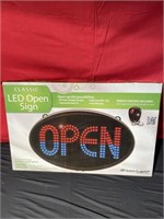 New open LED sign in box