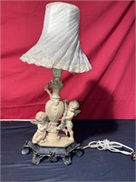 Vintage lamp with angels