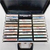 Classic Country Cassette Lot in Carry Case