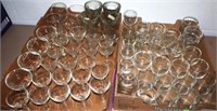 Large Collection of Clear Glass Stemware