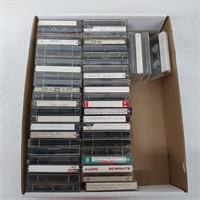 Lot of 50 Cassette Tapes Pre-Recorded
