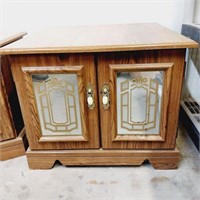 End Table or Bedside Table with Cupboard