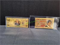 (2) Harry Potter Souvenir Gold Banknotes