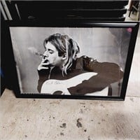 Large Framed Kurt Cobain Poster