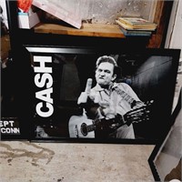 Large Framed Johnny Cash Poster