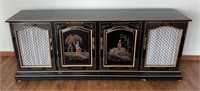 Chinese Painted Black Lacquer Buffet