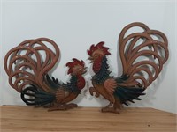 Vintage Midwest 10 Metal Fighting Chickens (M1)