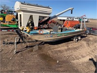 16' Lowe Aluminum Fishing Boat w/ Motor & Trailer