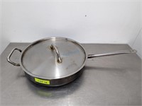 HD STAINLESS STEEL 14" SAUTE PAN W/COVER