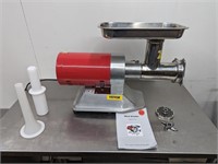 AS-NEW COMMERCIAL MEAT GRINDER W/SAUSAGE TUBE
