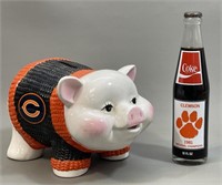 '81 Clemson Coke Bottle & Chicago Bears Bank