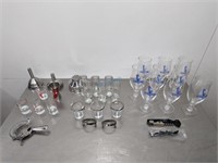 MISC. BAR LOT - STEAM WHISTLE BEER GLASSES ETC