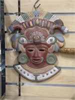 Aztec Ceramic Mask Decor