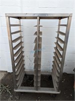 STAINLESS STEEL DOUBLE FULL SIZE PORTA PAN RACK