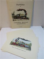 Vintage Lot 10 Canadian National Locomotive Prints