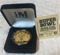 Highland Mint Super Bowl XIX 24K Overlay Coin